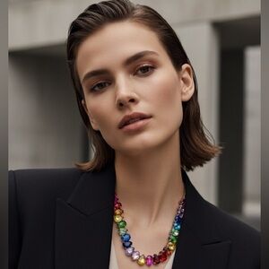 Fashion Jewelry Vibrant Gemstone Necklace